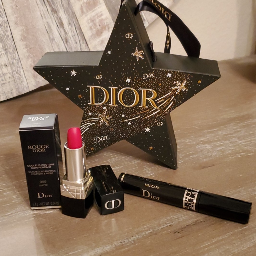 NIB DIOR Lipstick 999 matte & Mascara Duo travel